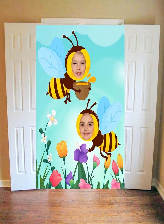 DZTRELFK Bees Banner Fun Play Party Game Backdrop Bees Pom Pom Theme Decor Decorations for Happy Bee Day Bee-Shaped Festival Party Honey Supplies - Image 5